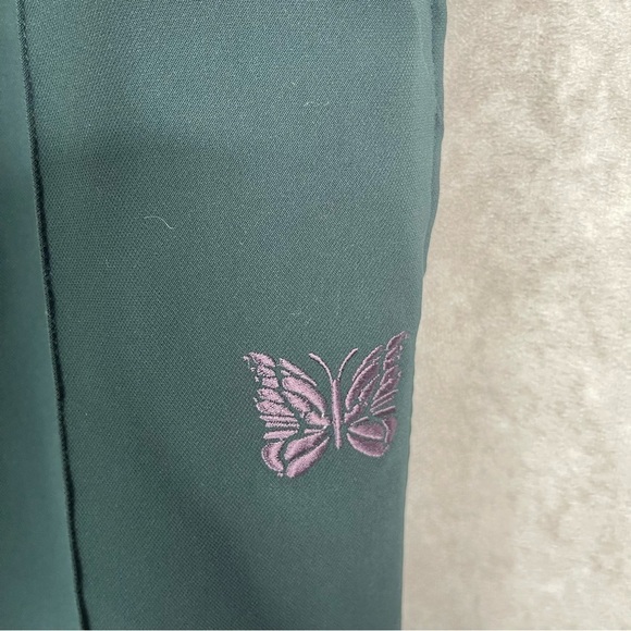 Nepenthes Needles Piping Cowboy Poly Double Cloth Pant In Green Women's Size M - Picture 6 of 10